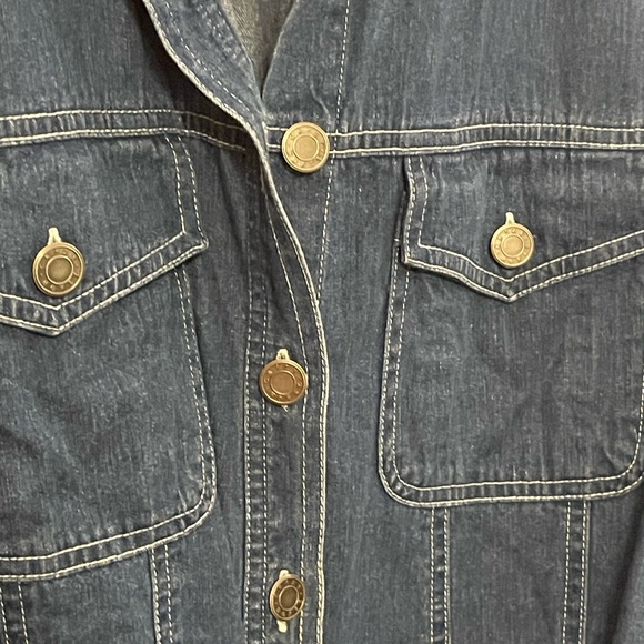 Liz Claiborne Indigo Denim Belted Jacket - Picture 4 of 5